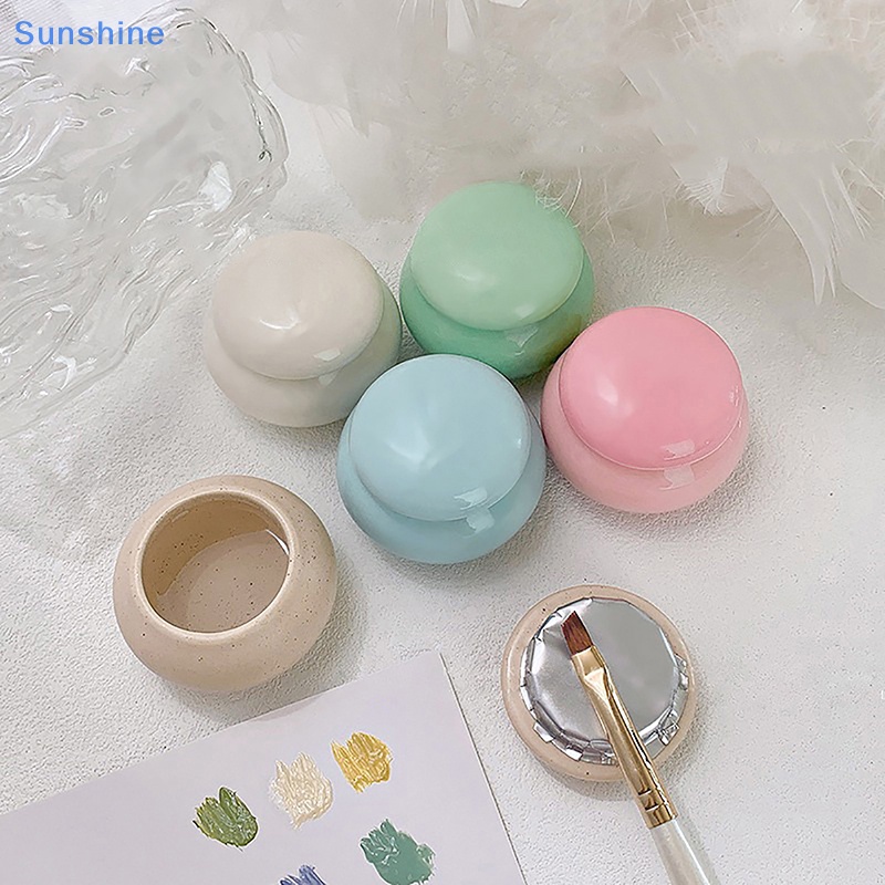 Cốc Sứ Rửa Móng Tay Có Nắp Đậy Tiện Dụng