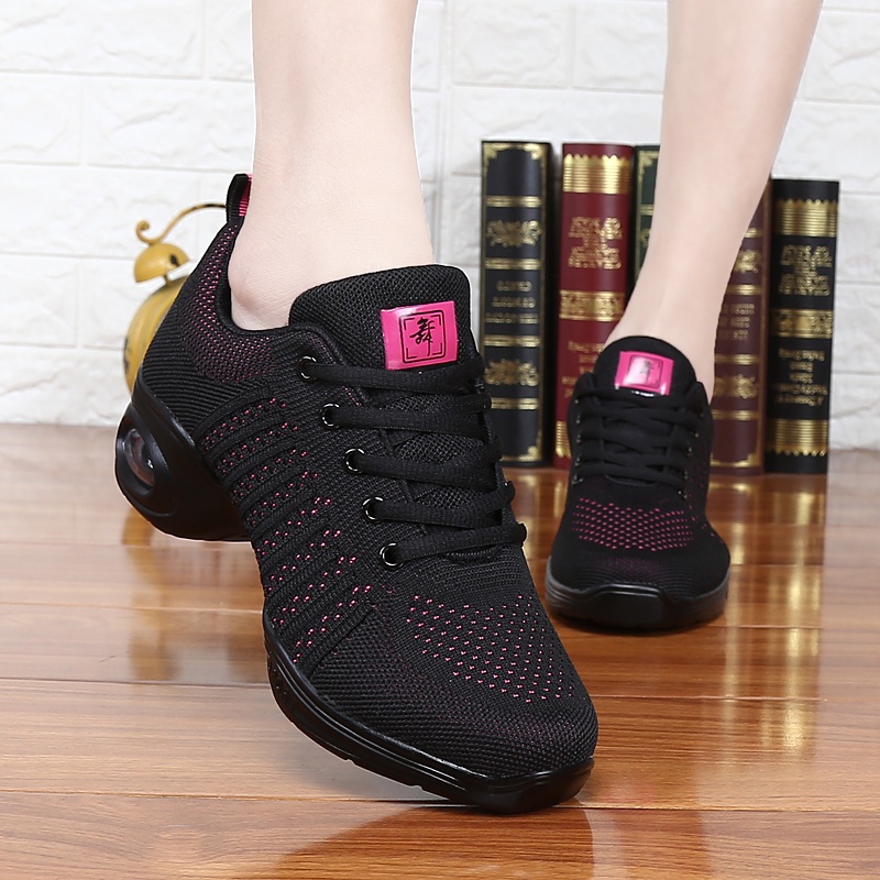 Giày Nhảy Thể Thao Đế Mềm Phối Lưới Thời Trang Hiện Đại Cho Nữ Giày Khiêu Vũ Latin Chuyên Dụng Chất Lượng