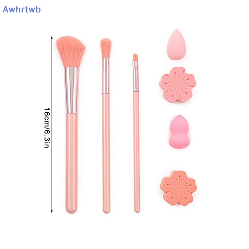 Bộ 7 Cọ Trang Điểm Cán Hồng Xinh Xắn Cho Nữ Mới