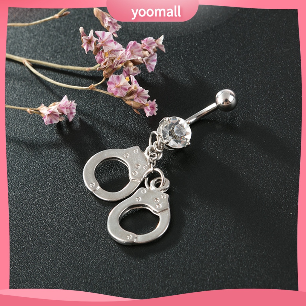 Khuyên Rốn Hình Còng Tay Đính Đá Cá Tính Cho Nữ