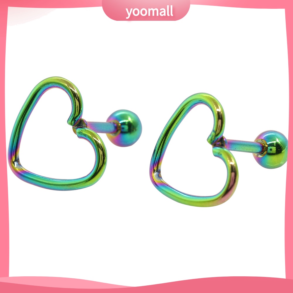 Khuyên Tai Thép Không Gỉ Hình Trái Tim Thời Trang Dành Cho Nữ