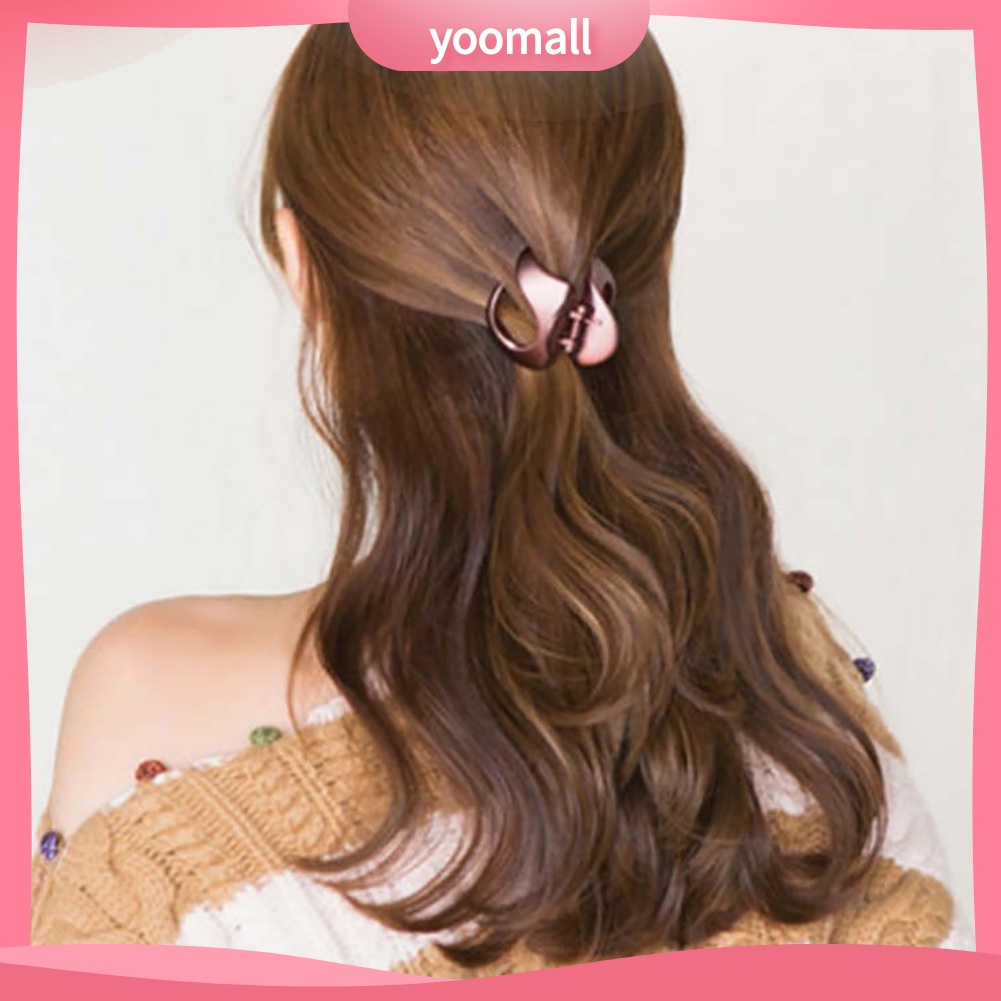 Kẹp Tóc Càng Cua Bằng Acrylic Màu Sắc Tinh Khiết Thời Trang Cho Nữ