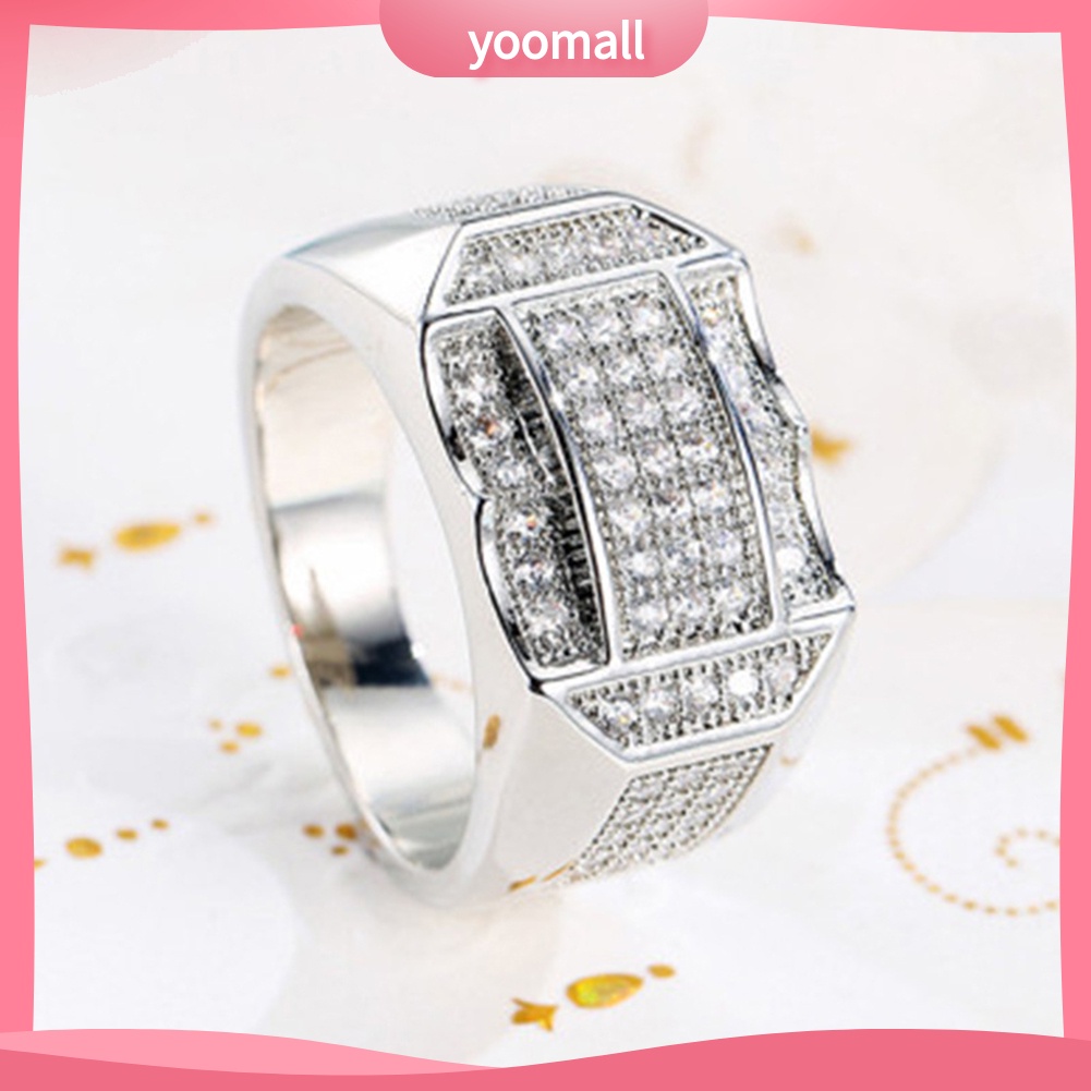 Nhẫn Đính Đá Thời Trang Sang Trọng Cho Nam