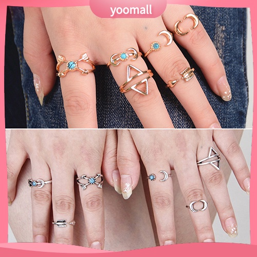 Set 6 Nhẫn Đeo Khớp Ngón Tay Thời Trang Nữ