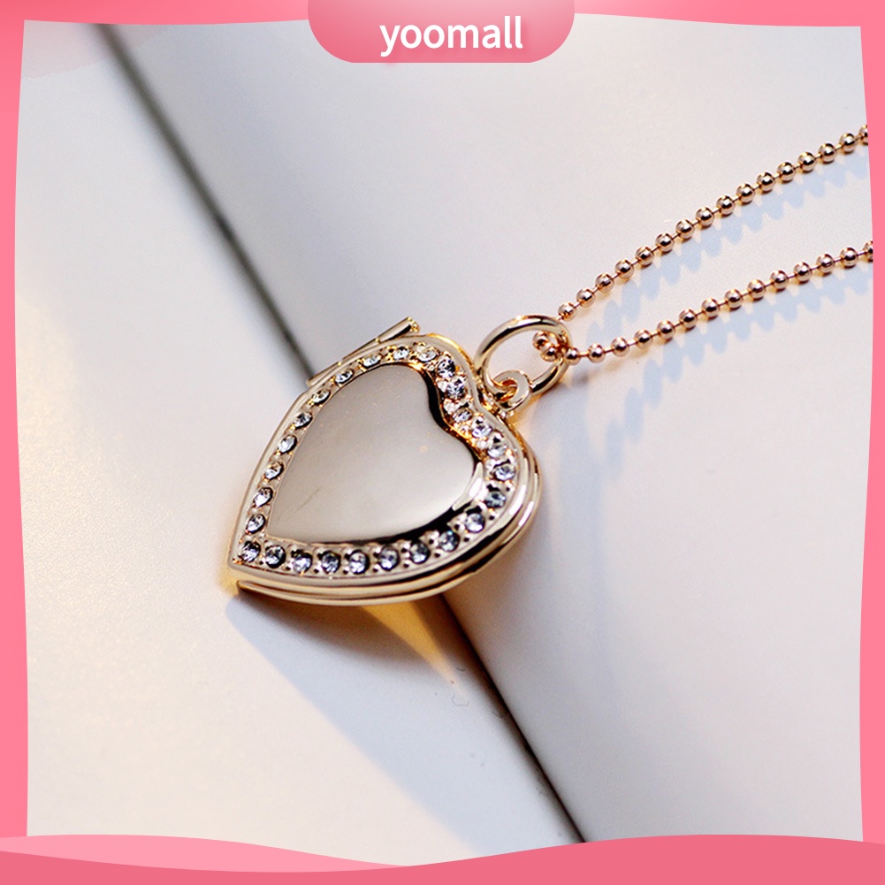 Vòng cổ Mặt Khung Ảnh Trái Tim Đính Đá Thời Trang Cho Nữ