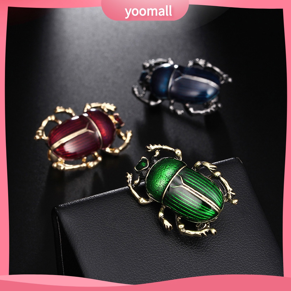 Ghim Cài Áo Hình Bọ Cánh Cứng Tráng Men Phong Cách Vintage