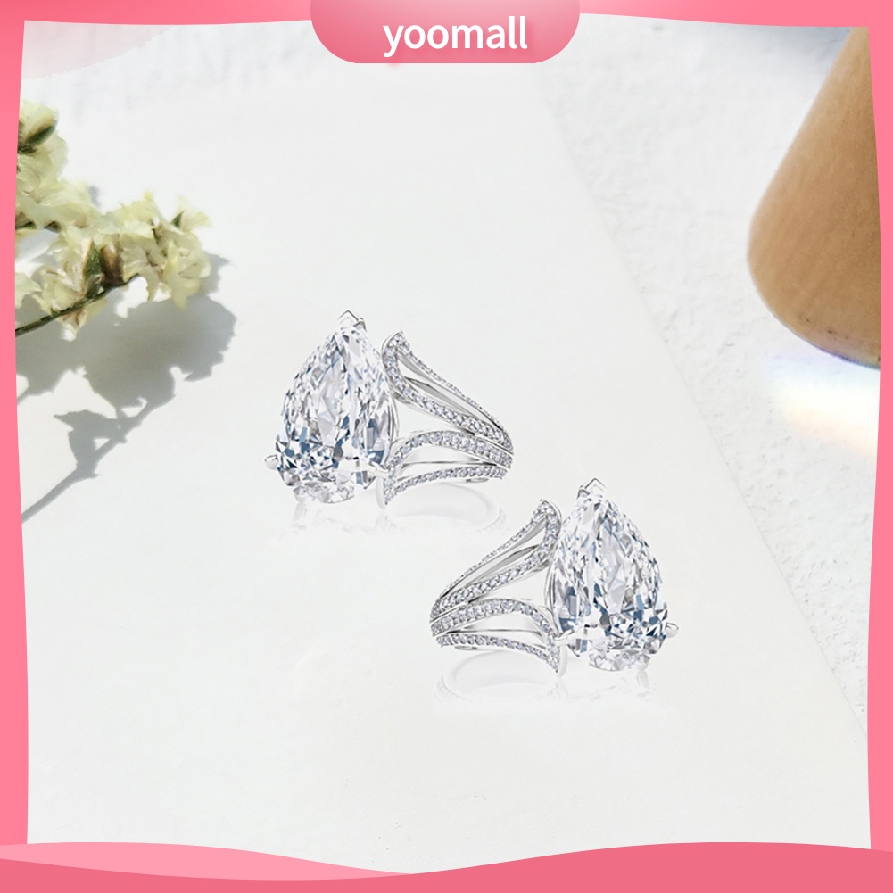 Nhẫn Đính Đá Hình Giọt Nước Thời Trang Dành Cho Nữ