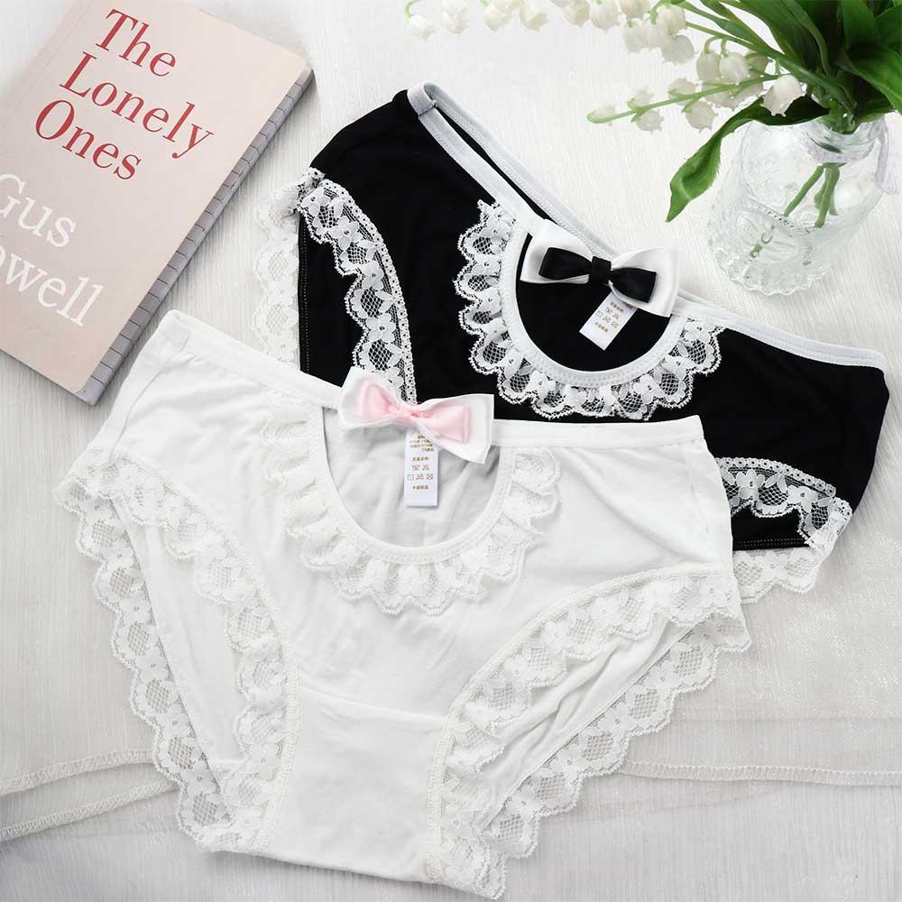 OCEANMAP Quần Lót Ren Không Đường May Đơn Giản Thoải Mái Phong Cách Lolita