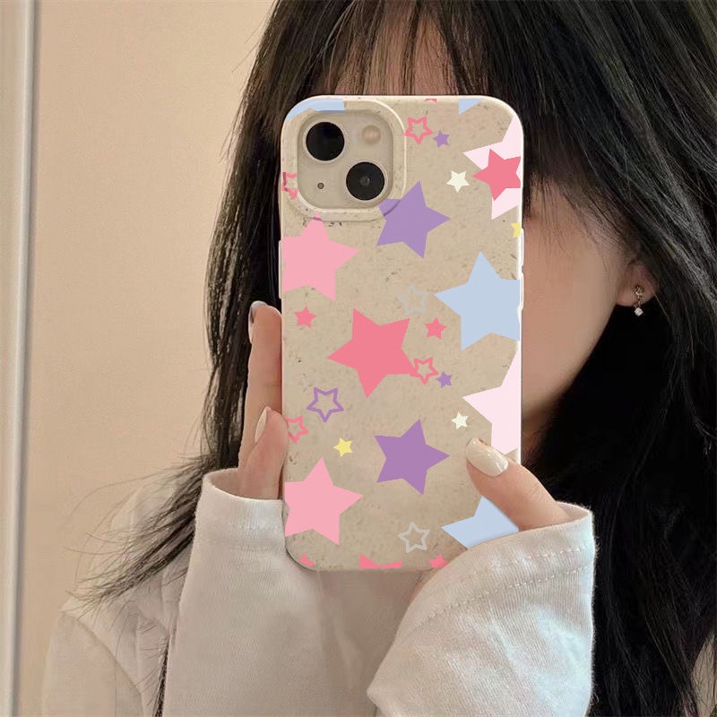Ốp Điện Thoại Dẻo Họa Tiết Ngôi Sao Đơn Giản Thời Trang Chống Sốc Cho Iphone1214Promax 13 11 8 7 GO2W