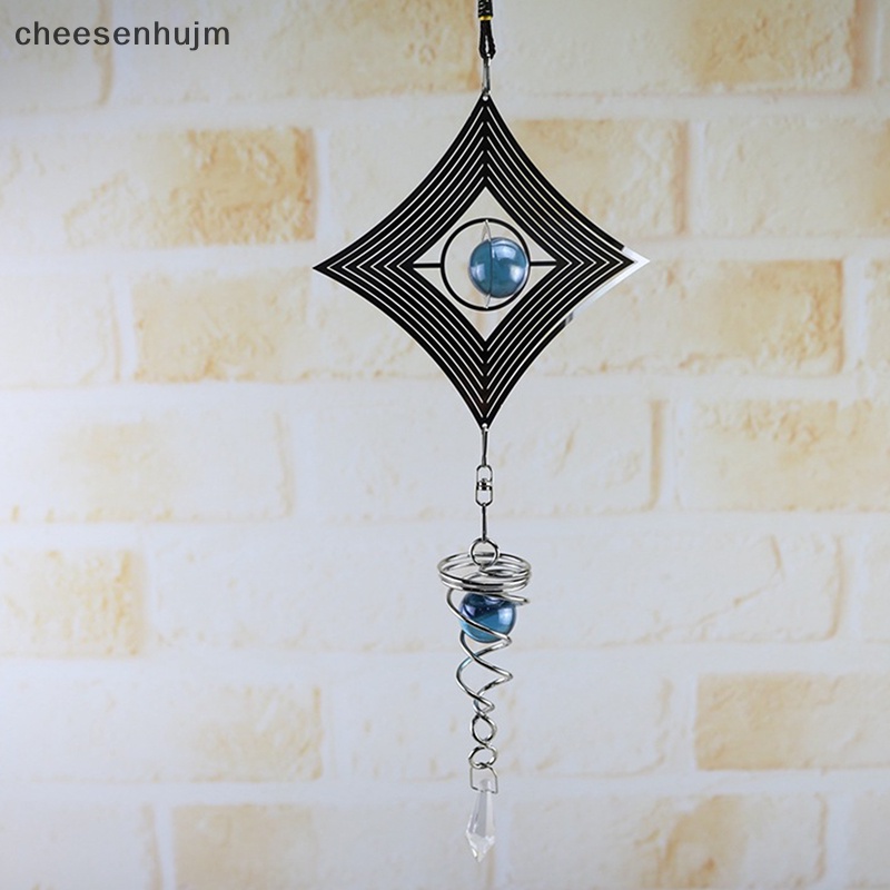 Chuông Gió Kim Loại 3D Dạng Xoắn Ốc Có Đuôi Xoay Dùng Để Trang Trí Vườn