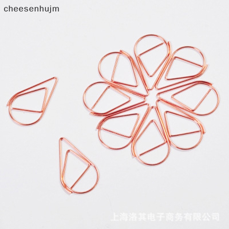 Set 50 Kẹp Giấy Kim Loại Hình Giọt Nước Dễ Thương