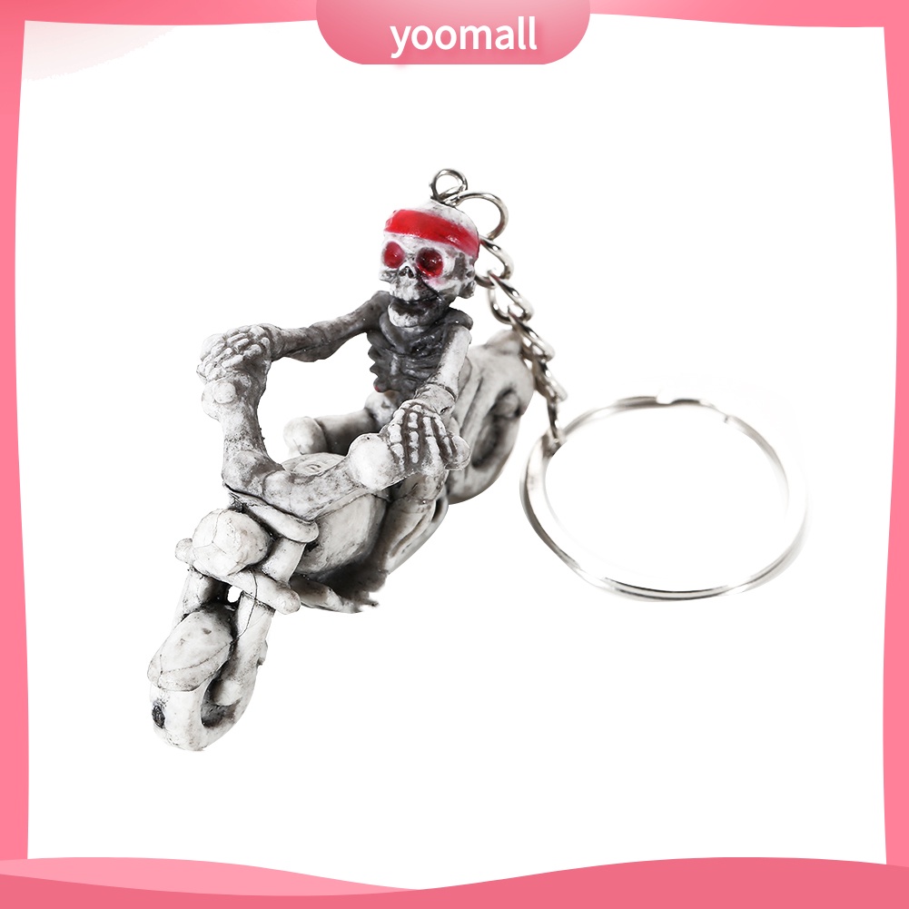 [YM] Móc Chìa Khóa Xe Máy Skeleton Cưỡi Mô Tô Trang Trí Túi Xách