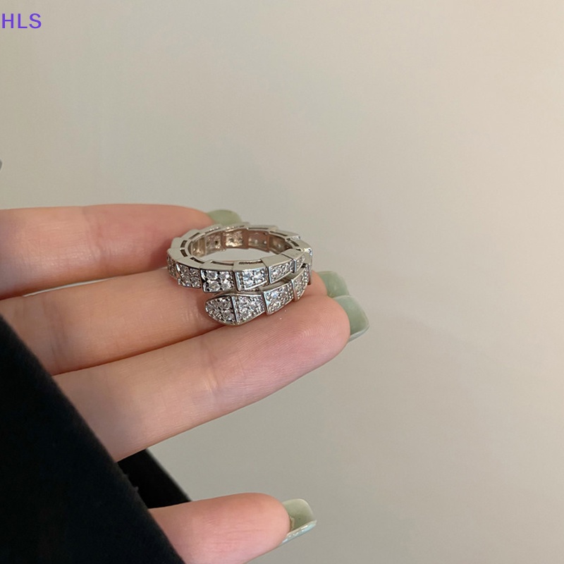Nhẫn Hình Rắn Đính Đá Zircon Màu Sắc Sáng Bóng Có Thể Điều Chỉnh Cho Nữ