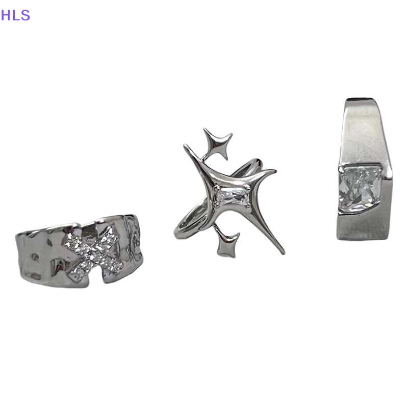 Nhẫn Cặp Đính Đá Hình Ngôi Sao Lấp Lánh Thời Trang