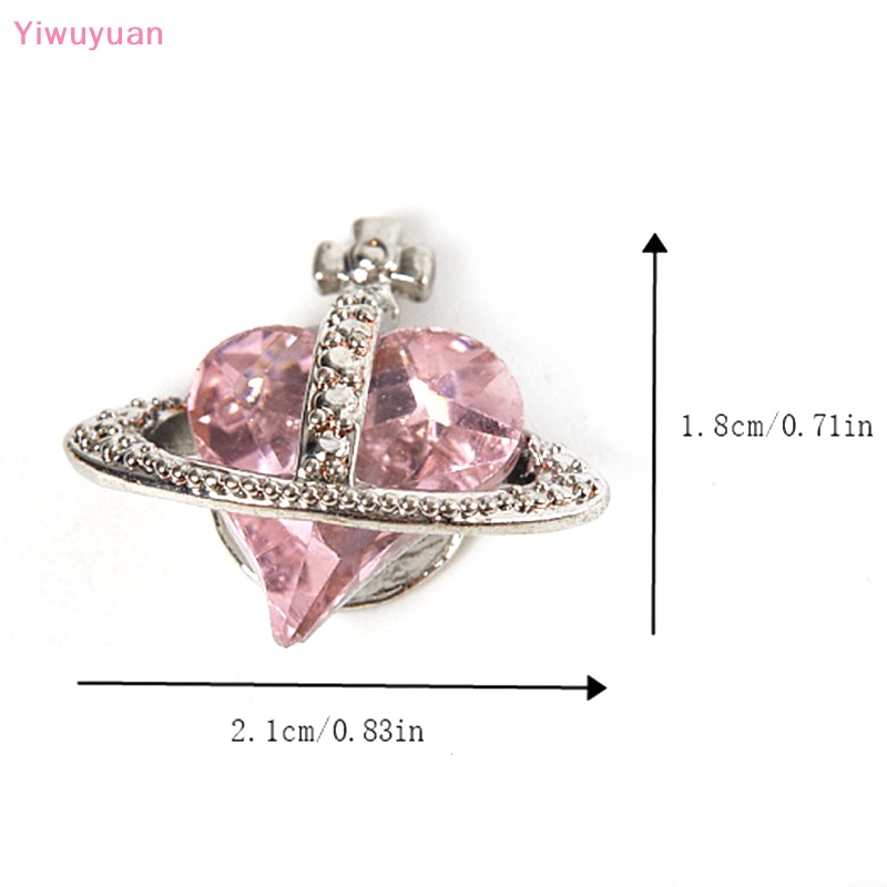 Bộ 5 Phụ Kiện Trang Trí Móng Tay Hình Trái Tim Đính Đá Xinh Xắn