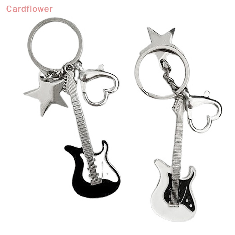 Móc Khóa Hình Đàn Ghita Y2k / Ngôi Sao / Trái Tim Thời Trang Vintage 2023New Y2k Mới
