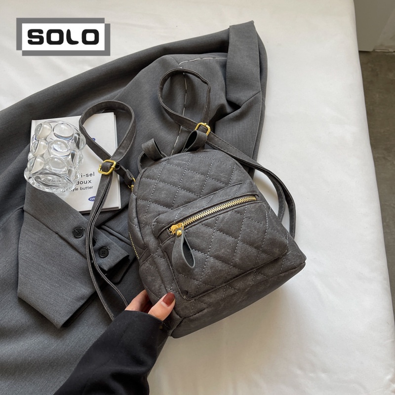 Solo Balo Nữ cặp đi học balo du lịch balo nữ da L91TFUF