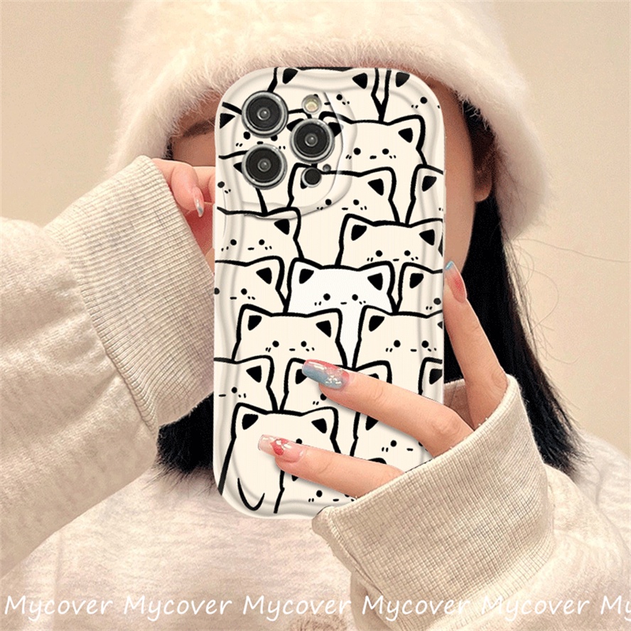 Ốp Điện Thoại Silicone Mềm Chống Sốc In Hình Mèo Cho iPhone 11 12 13 14 Pro Max X Xr Xs 8 7 6 Plus SE 2020