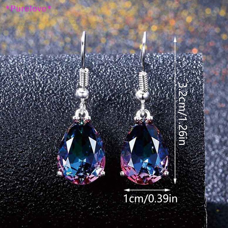 1 Đôi Bông Tai Dáng Dài Đính Pha Lê Thanh Lịch Dành Cho Nữ Mới