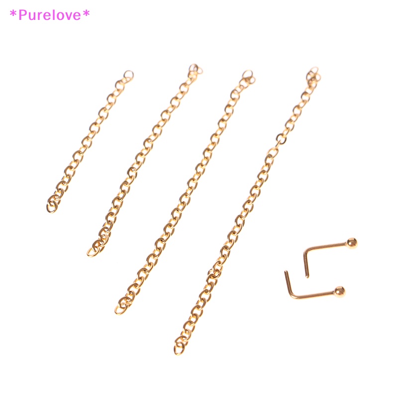 Khuyên Mũi Thép Không Gỉ Đính Đá Zircon Mới