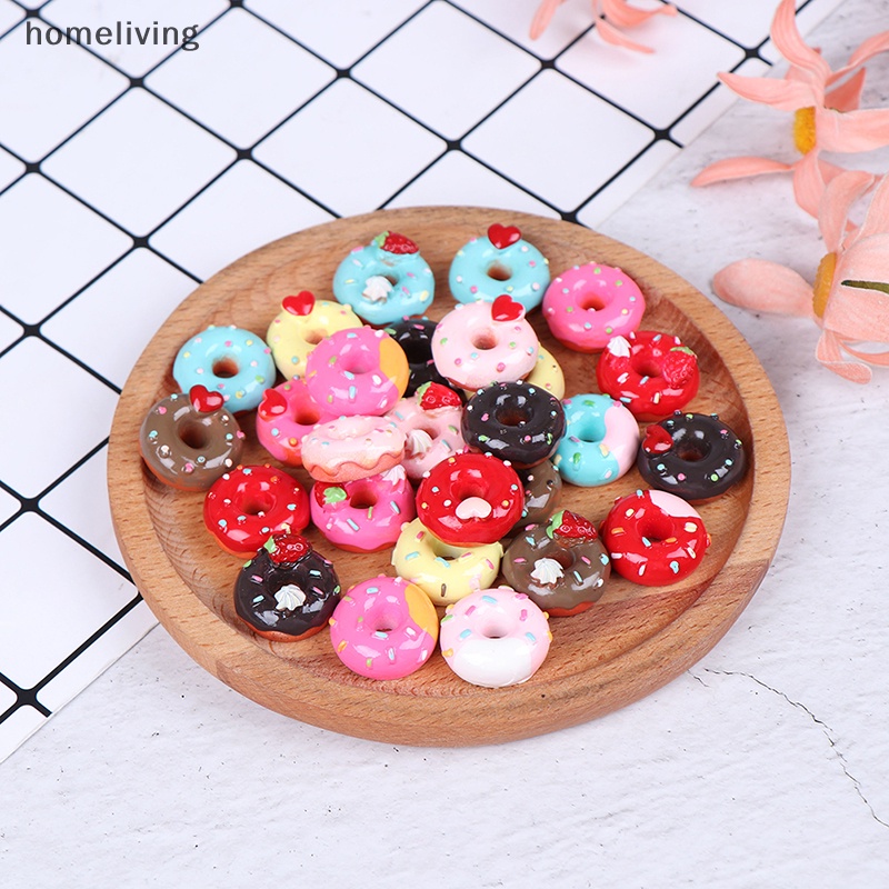 Set 10 Bánh donut Tỉ Lệ 1: 12 Dùng Để Trang Trí Nhà Búp Bê
