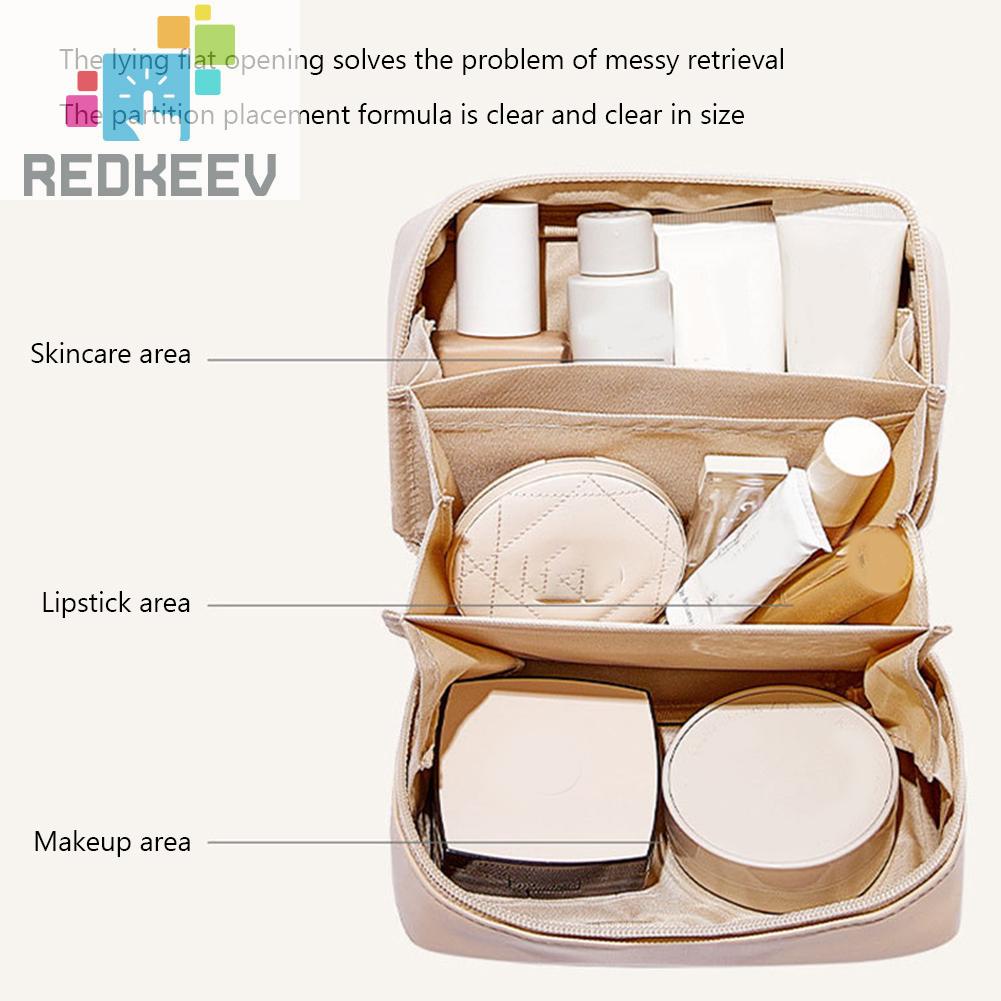 Túi Da PU Đựng Mỹ Phẩm Sức Chứa Lớn Tiện Dụng Cho Nữ