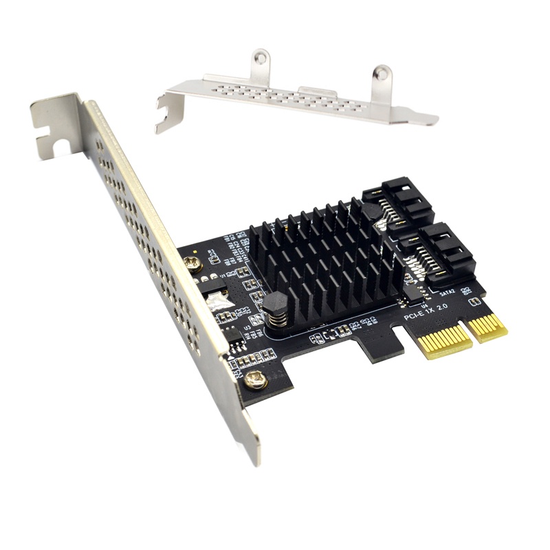 Thẻ mở rộng pcie sang sata chip marvell 9125 pci express x1 đến 2 cổng sata 3.0 bộ điều khiển bộ điều hợp 6gb thẻ mở rộng pci-e sata