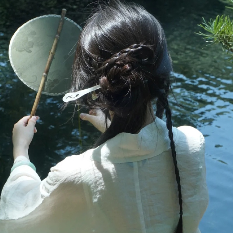 Trâm Cài Tóc Acrylic Màu Xanh Lá Cổ Điển Thời Trang Hè 2023 Dành Cho Bạn Gái