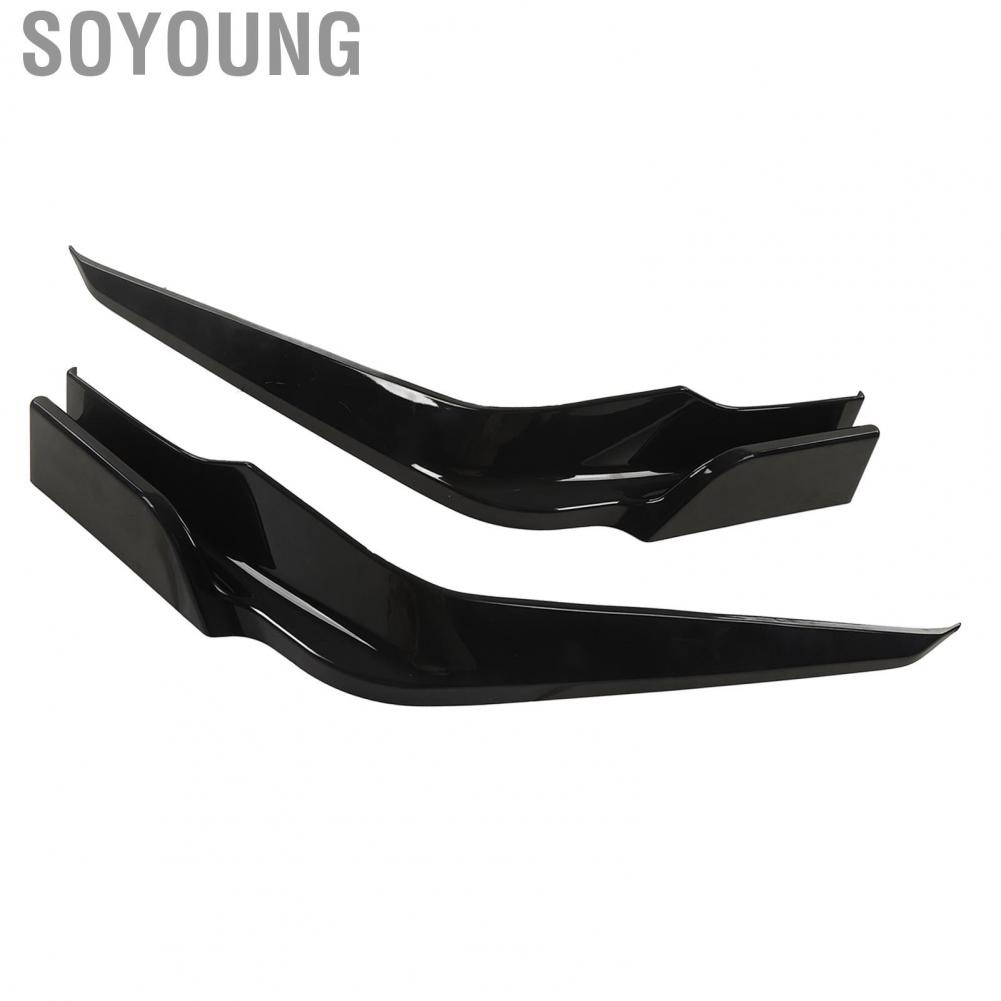 Soyoung Front Bumper Diffuser Prevent Scratch Lightweight  Collision Spoiler Glossy Black Easy Installation for Cars