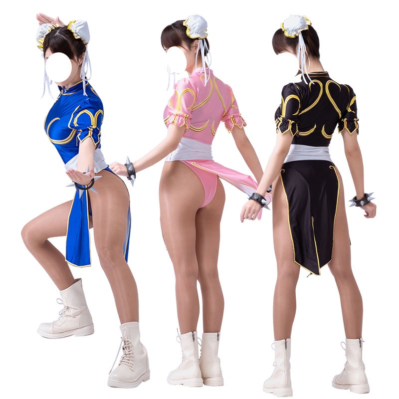 Chunli Bộ Trang Phục Hóa Trang Vua Qipao Gợi Cảm Làm Quà Tặng Halloween