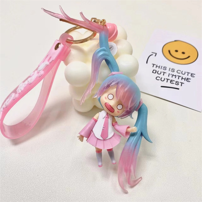 Mô Hình Búp Bê Hatsune Miku 11cm Dễ Thương Dùng Trang Trí Túi Xách