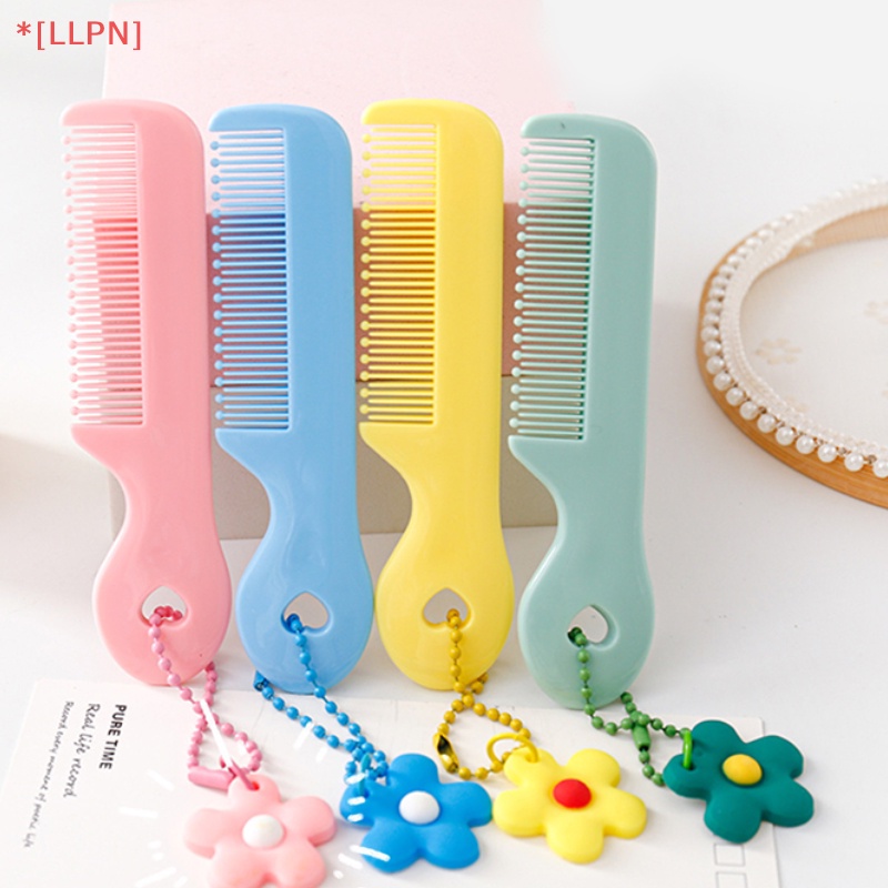 Lược Chải Tóc Mini Họa Tiết Hoa / Động Vật Hoạt Hình Nhiều Màu Xinh Xắn Cho Bé Gái