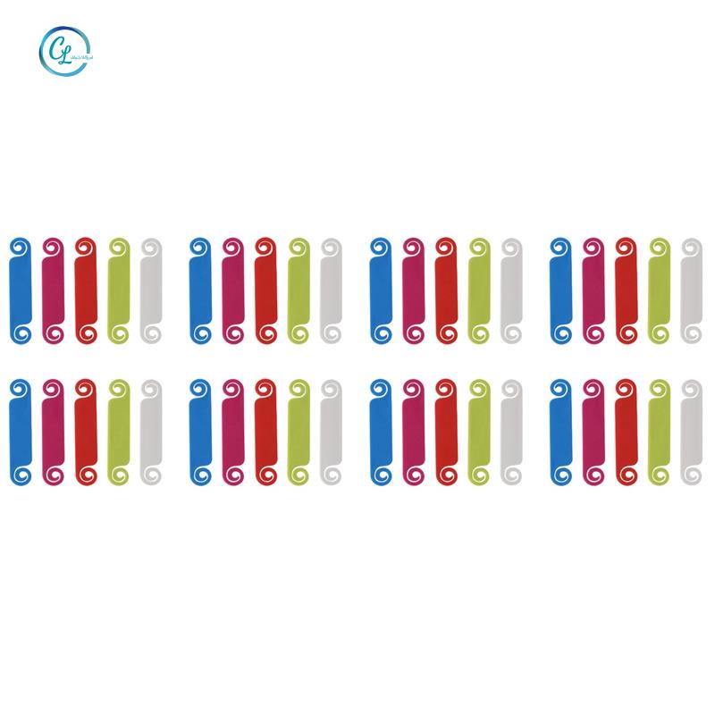 Set 40 Nhãn Đánh Dấu Dây Cáp Nhiều Màu Sắc Tiện Dụng