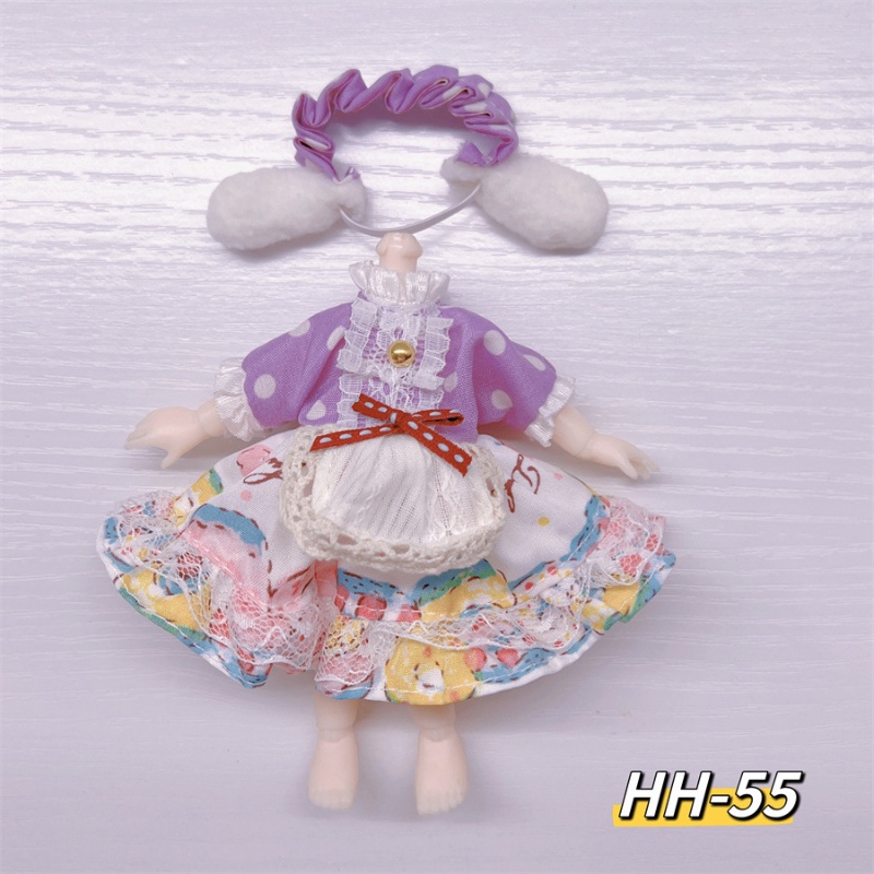 Đầm Đồ Chơi Búp Bê Thời Trang 16-17CM Tỉ Lệ 1 / 8