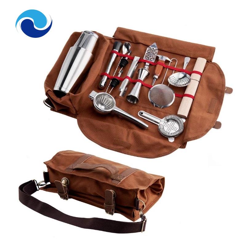 Túi Canvas Đựng Dụng Cụ Pha Chế Cocktail Chuyên Dụng Cho Bartender