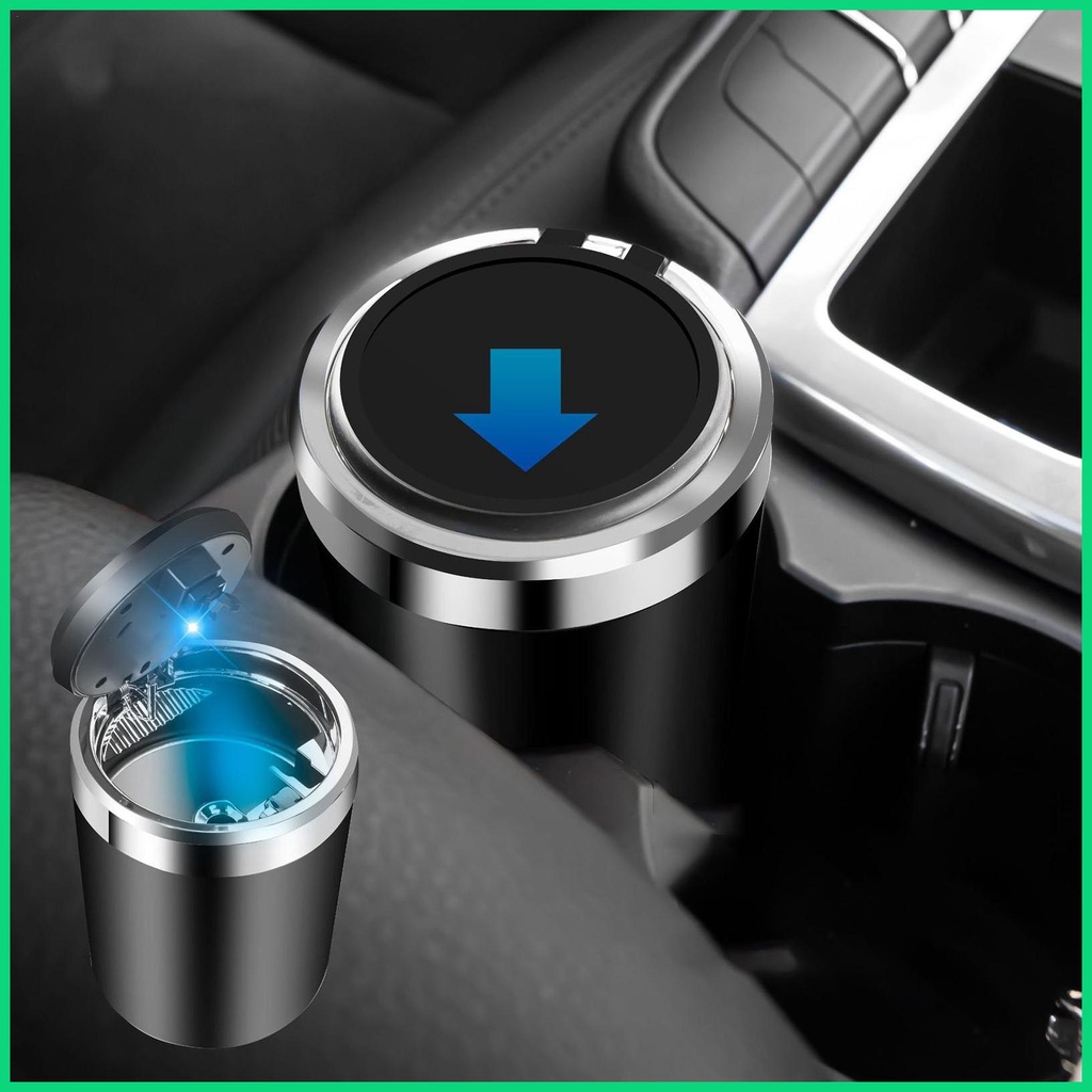 Gạt Tàn Thuốc Mini Bằng ABS Và Kim Loại Không Khói Kèm Giá Đỡ Có Thể Tháo Rời Dễ Dàng Làm Sạch Cho Xe Hơi