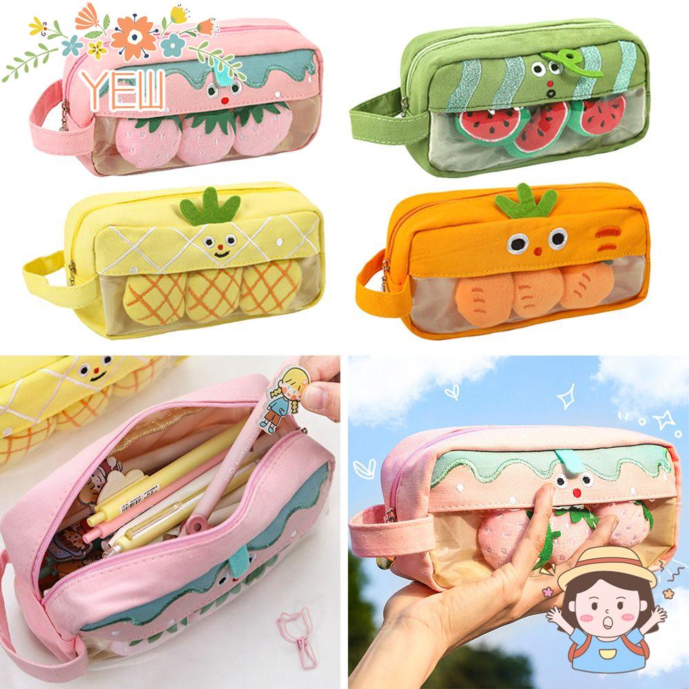 Hộp Đựng Bút Bằng Vải Canvas Kiểu Dáng Dễ Thương Tiện Dụng