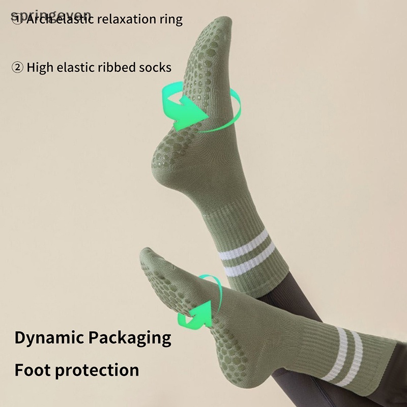 Vớ cotton silicone Cổ Vừa Chống Trượt Màu Trơn Tập yoga / Thể Hình Dành Cho Nữ