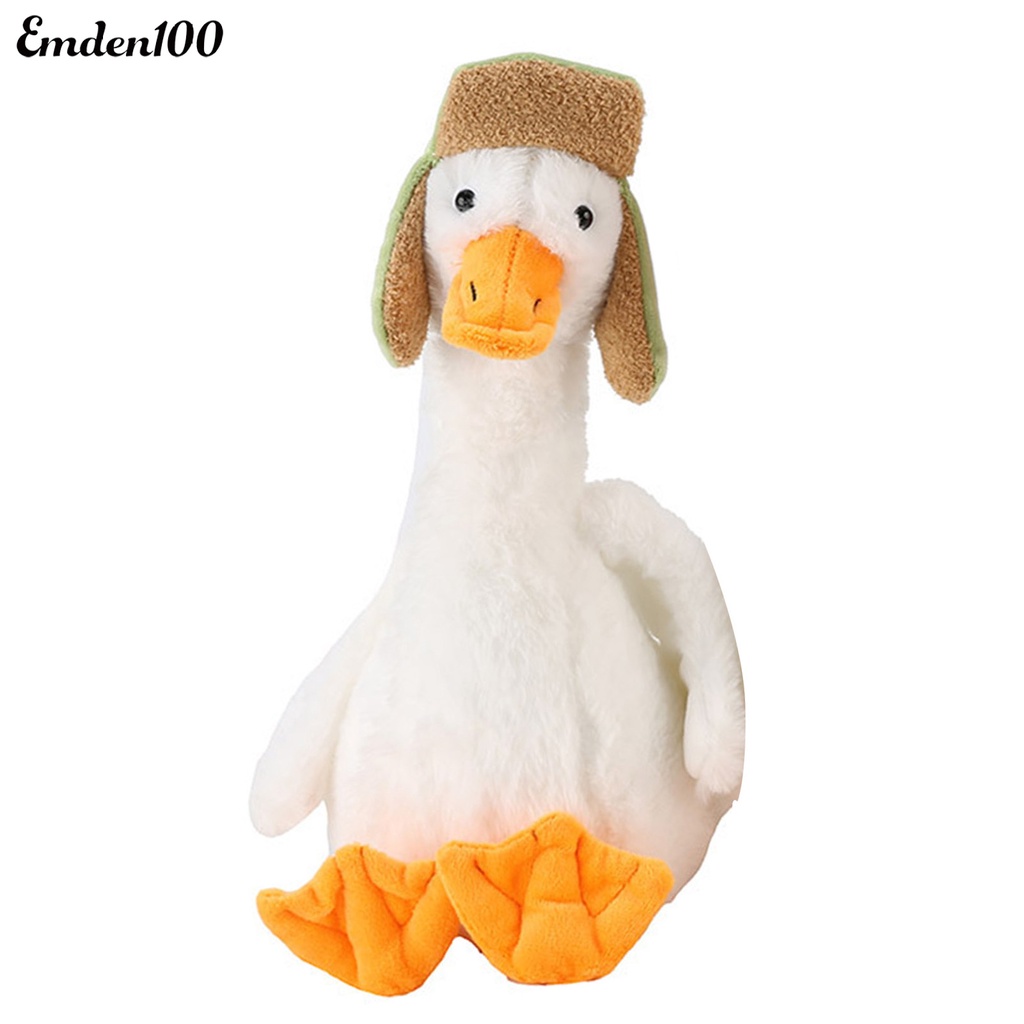 Thú Nhồi Bông Hình Con Ngỗng Mắt Trắng 3D Dễ Thương 35cm