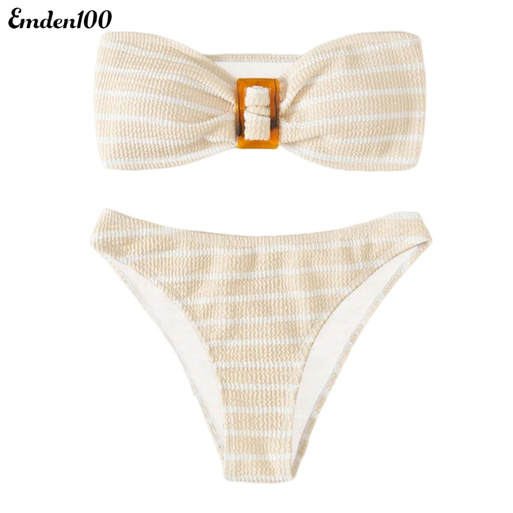Bộ Bikini 2 Mảnh Hở Lưng Có Mút Đệm Mềm Mại Cho Nữ