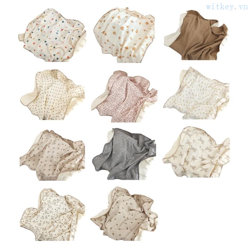 Chăn Quấn 4 Lớp Bằng Chất Liệu Cotton Thoáng Khí Dành Cho Bé Sơ Sinh