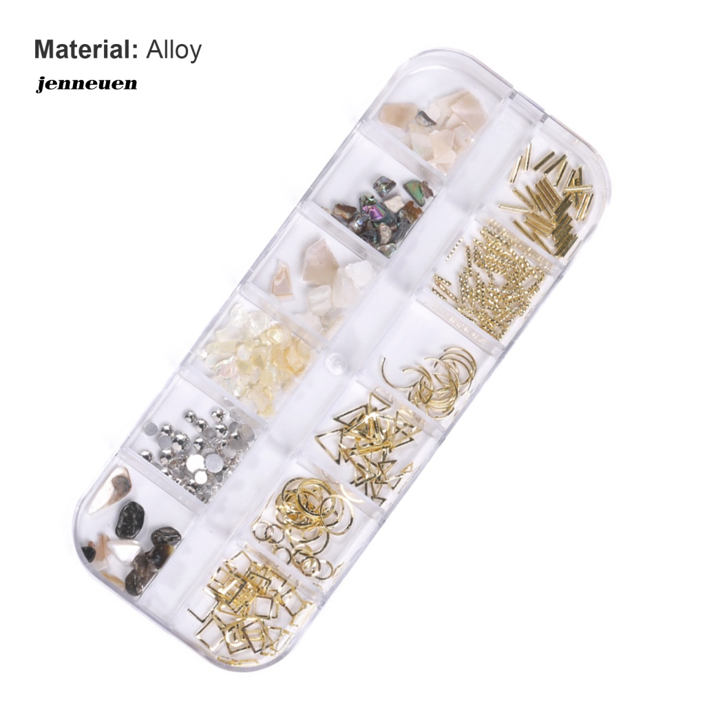 1 Hộp Phụ Kiện Trang Trí Móng Tay 3D 12 Ngăn Tiện Dụng