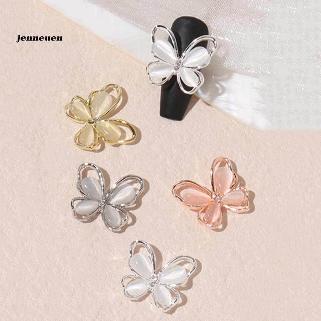 Set 20 Phụ Kiện Trang Trí Móng Tay Hình Bướm Nhiều Màu Sắc DIY