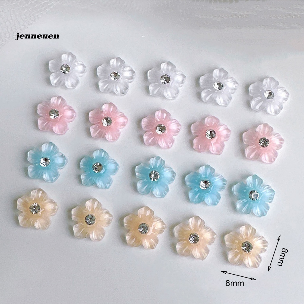 Set 30 Phụ Kiện Trang Trí Móng Tay / Điện Thoại Họa Tiết Hoa 3D Xinh Xắn