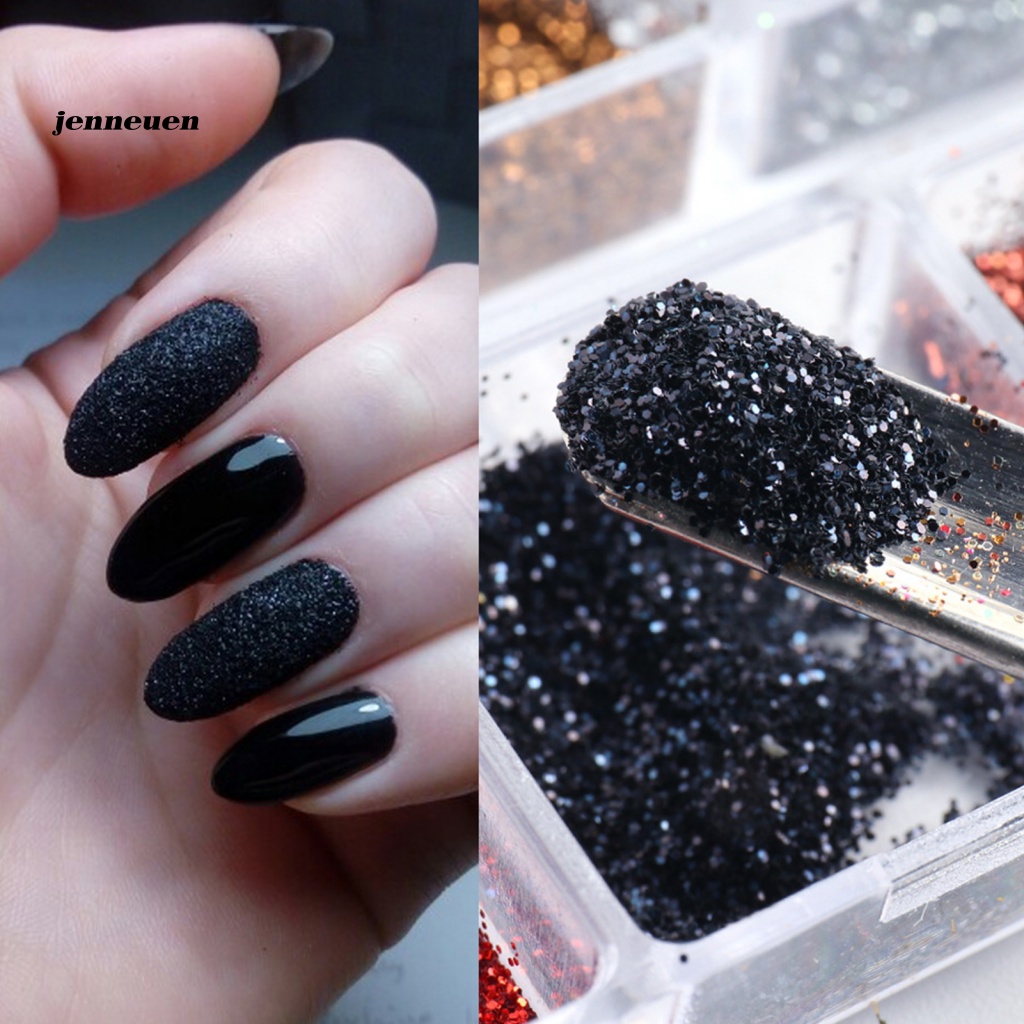 Hộp 6 Ngăn Đựng Bột Nhúng Trang Trí Móng Tay Cho Nữ