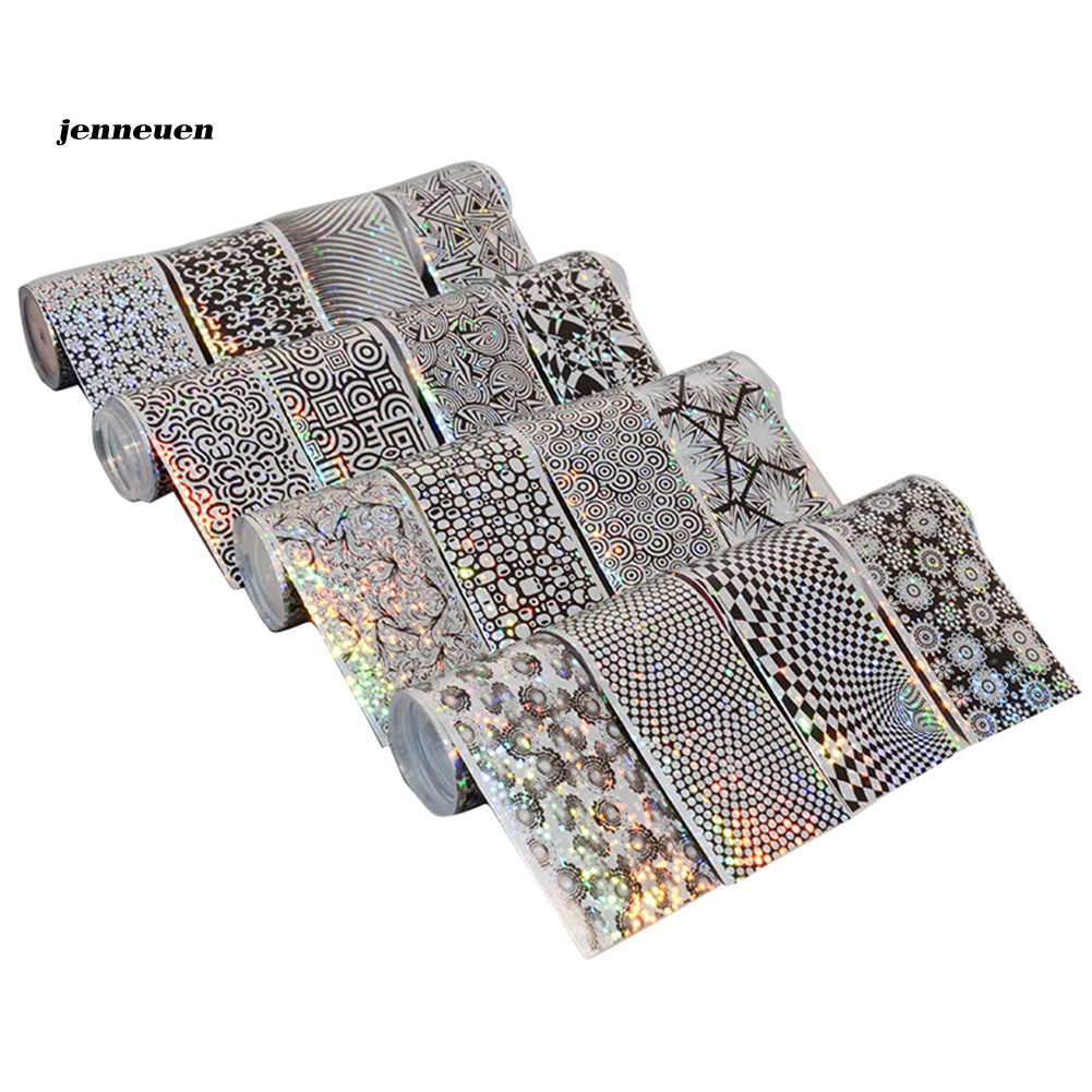 Set 16 Miếng Dán Lá Nhôm Trang Trí Móng Tay Nghệ Thuật DIY