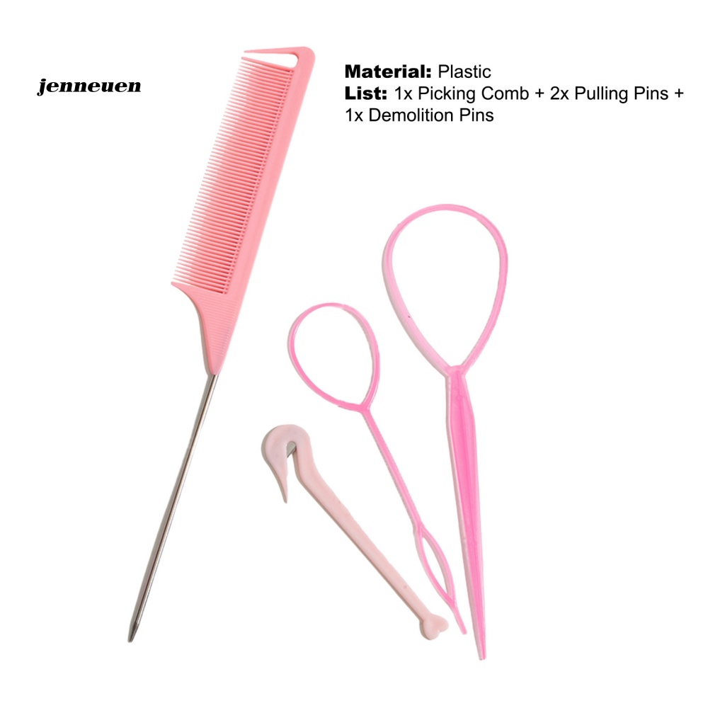 1 Bộ Lược Kẹp Tóc Tạo Kiểu Đa Năng Nhỏ Gọn Cho Salon