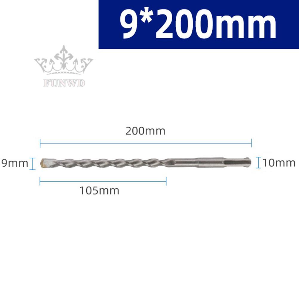 【FUNWD】Advanced Twin Spiral 200mm Carbide Steel Impact Drill Bit for Precision Drilling
