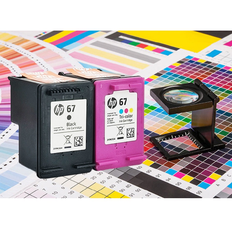 Mengqi 67 Black/Tri-Color Ink Cartridge for HP DeskJet 2700 2723 2330 6020 2320 2332