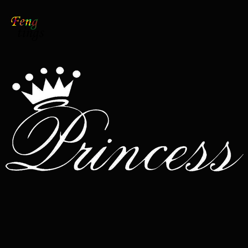 Miếng Dán Phản Quang Hình Vương Miện Công Chúa Trang Trí Xe Hơi